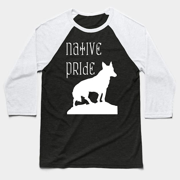 Native Pride Baseball T-Shirt by Meow Meow Designs